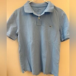 Men's Vineyard Vines Size Small Cotton Light Blue Short Sleeve  Polo Shirt